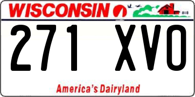 WI license plate 271XVO