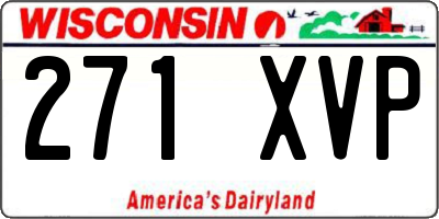 WI license plate 271XVP