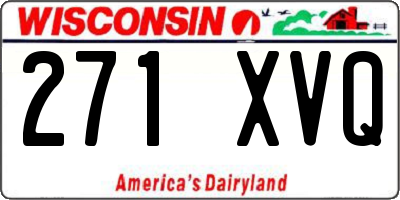 WI license plate 271XVQ