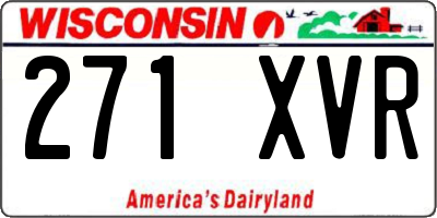 WI license plate 271XVR