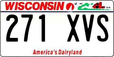 WI license plate 271XVS