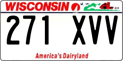 WI license plate 271XVV