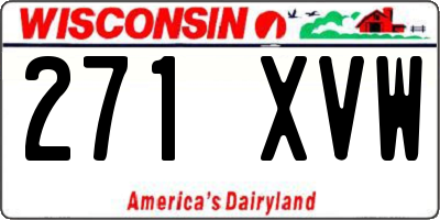 WI license plate 271XVW