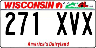 WI license plate 271XVX