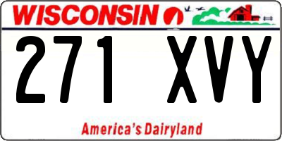 WI license plate 271XVY