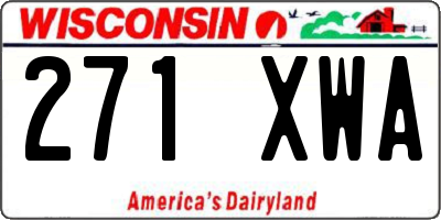 WI license plate 271XWA