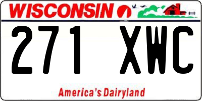 WI license plate 271XWC