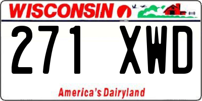 WI license plate 271XWD