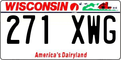 WI license plate 271XWG
