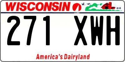 WI license plate 271XWH