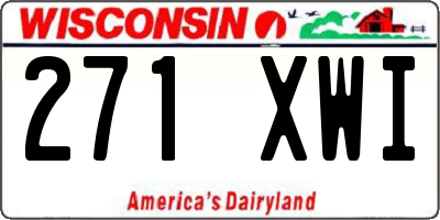 WI license plate 271XWI