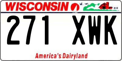 WI license plate 271XWK