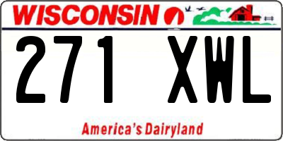 WI license plate 271XWL