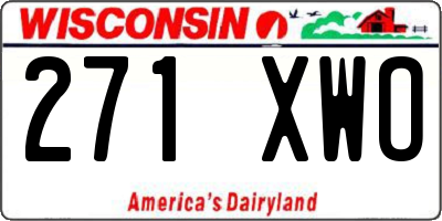 WI license plate 271XWO