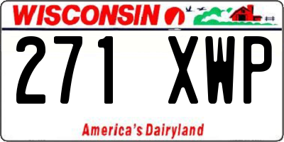 WI license plate 271XWP