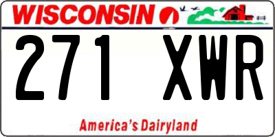 WI license plate 271XWR