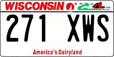 WI license plate 271XWS