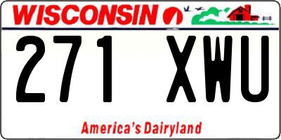 WI license plate 271XWU