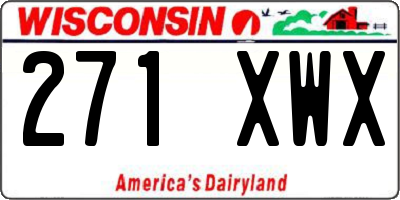 WI license plate 271XWX