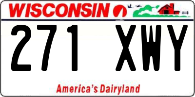 WI license plate 271XWY