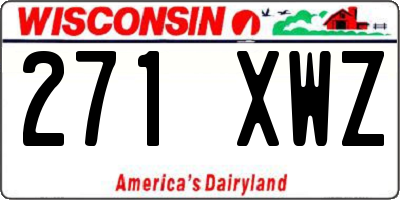 WI license plate 271XWZ
