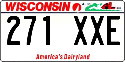 WI license plate 271XXE