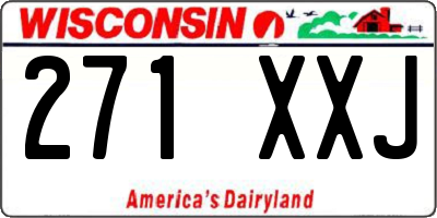 WI license plate 271XXJ
