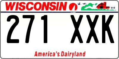 WI license plate 271XXK