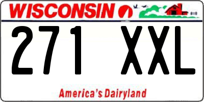 WI license plate 271XXL