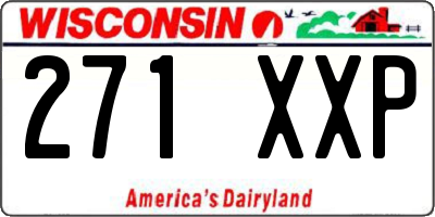 WI license plate 271XXP