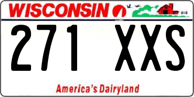 WI license plate 271XXS