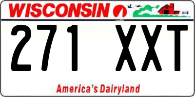 WI license plate 271XXT