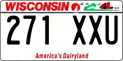 WI license plate 271XXU