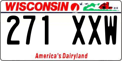 WI license plate 271XXW
