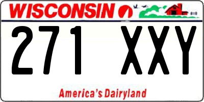 WI license plate 271XXY