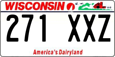 WI license plate 271XXZ