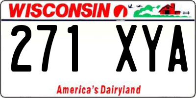 WI license plate 271XYA