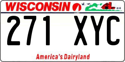 WI license plate 271XYC