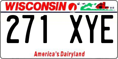 WI license plate 271XYE