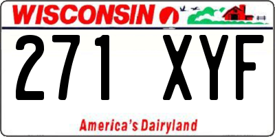 WI license plate 271XYF