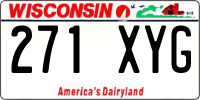 WI license plate 271XYG