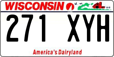 WI license plate 271XYH