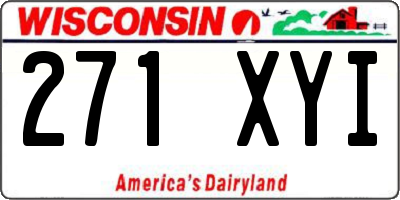 WI license plate 271XYI