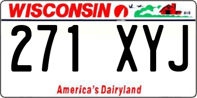 WI license plate 271XYJ