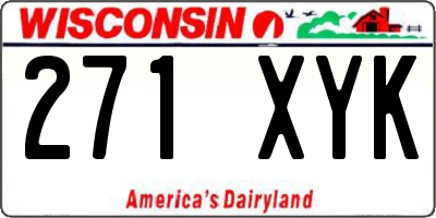 WI license plate 271XYK