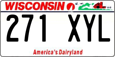 WI license plate 271XYL