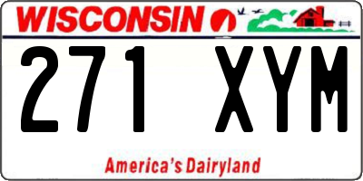 WI license plate 271XYM