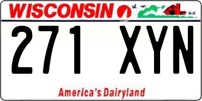 WI license plate 271XYN