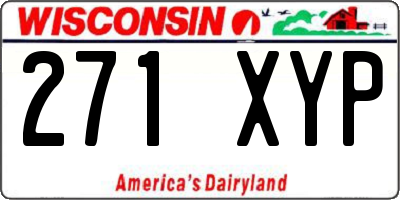 WI license plate 271XYP
