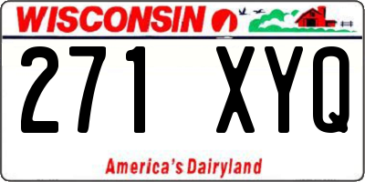 WI license plate 271XYQ